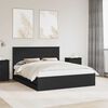 vidaXL Bed Frame with Headboard Black 160 x 200 cm Engineer Wood