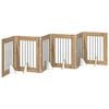 vidaXL Foldable Dog Gate with Stands 6 pcs Artisan Oak 362 cm