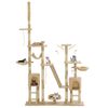 vidaXL Cat Tree with Sisal Scratching Posts 230-250 cm Beige