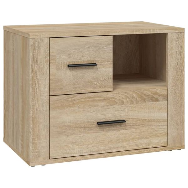 vidaXL Bedside Cabinet Sonoma Oak 60x36x45 cm Engineered Wood