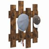 vidaXL Wall-Mounted Coat Rack Wall-mounted Smoked Oak 60 x 3 x 82 cm