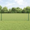 vidaXL Fence with Post Green 0.6 x 10 m Steel and PVC