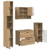 vidaXL Bathroom Furniture Set 4 pcs Artisan Oak