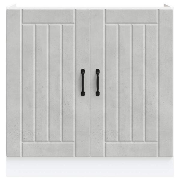 vidaXL Sink Base Cabinet Lucca Concrete Grey Engineered Wood