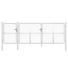 vidaXL Mesh Garden Gate Silver 400x125 cm Galvanised Steel