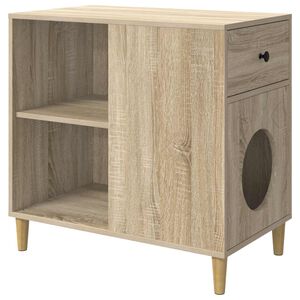 vidaXL Cat House Sonoma 72 x 42.5 x 70 cm Engineered Wood