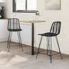 vidaXL Bar Chair 2 pcs Black 44.5 x 54.5 x 97.5 cm Rattan and Iron
