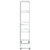 vidaXL 5-Floor Flower Stand with Wheels 44x23x100 cm White Iron