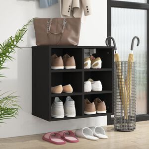 vidaXL Shoe Cabinet Black 52,5x30x50 cm