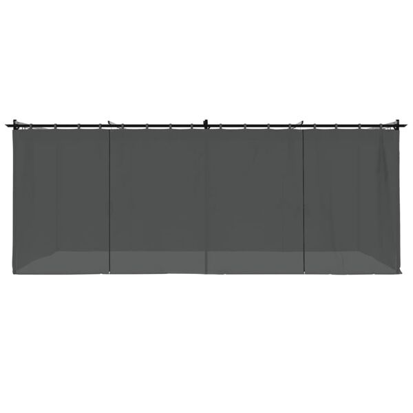 vidaXL Gazebo with Curtains Anthracite 6x3 m Steel
