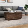 vidaXL Coffee Table with LED Lights Brown Oak 90x50x40 cm