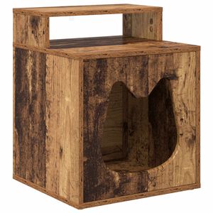 vidaXL Cat House Old Wood 42.5 x 40 x 53.5 cm Engineered Wood
