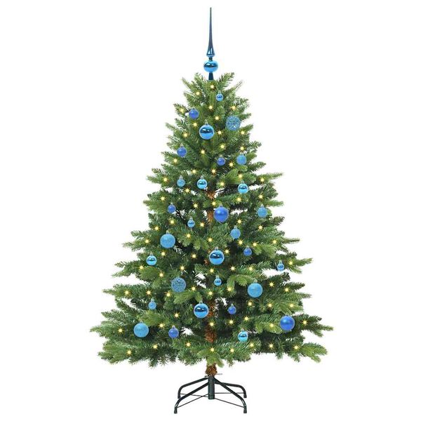 vidaXL Artificial Christmas Tree with 150 LEDs Green 150 cm PE and PVC