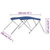 vidaXL 3 Bow Bimini Top Blue 183x196x137 cm