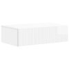 vidaXL Wall-Mounted Side Table High Gloss White 59 x 34.5 x 17 cm