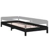 vidaXL Stack Bed without Mattress Black 75x190 cm Small Single Solid Wood Pine