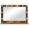 vidaXL Vanity Mirror with LED Strip Lights Old Wood 80 x 55 x 18 cm