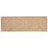 vidaXL Stair Mats 15 pcs 65x21x4 cm Light Brown Rectangular Edge