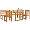 vidaXL Garden Bistro Set 6 pcs Brown Solid acacia wood
