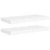 vidaXL Floating Wall Shelves 2 pcs White 60x23.5x3.8 cm MDF