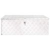 vidaXL Storage Box Silver 90x47x33.5 cm Aluminium