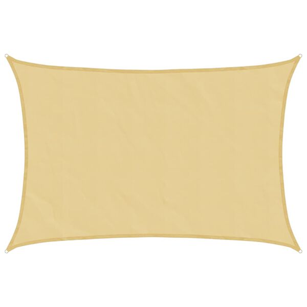 vidaXL Sun Shade Sail Sand 5x4 m 100% Polyester Oxford