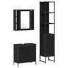 vidaXL Bathroom Vanity Units 3 pcs Black 33 x 33 x 185.5 cm