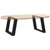 vidaXL Coffee Table Legs U-Shaped 2 pcs Black 50x(42-43) cm Steel
