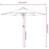 vidaXL Garden Parasol with Steel Pole Anthracite 225x225x212 cm