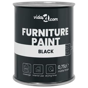 vidaXL Furniture Paint Black 10 x 10 x 12.2 cm Wall Print