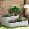 vidaXL Garden Planter Silver 80 x 80 x 50 cm Stainless Steel