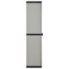 vidaXL Garden Storage Cabinet with 3 Shelves Grey & Black 34x40x168 cm