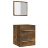 vidaXL Bathroom Cabinet with Mirror Smoked Oak 41x38.5x48 cm Engineered Wood