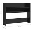 vidaXL Wall Shoe Cabinets 2 pcs High Gloss Black 80x18x60 cm Engineered Wood