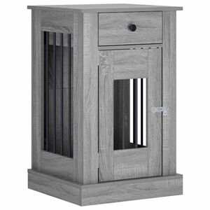 vidaXL Dog Crate Furniture Grey Sonoma 50 x 47.5 x 80 cm