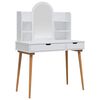 vidaXL Dressing Table Set FAUSKE 4 pcs White 100 x 50 x 143 cm