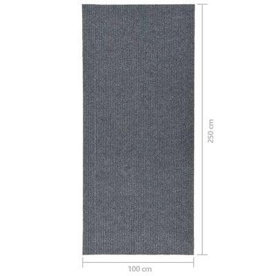 vidaXL Dirt Trapper Carpet Runner 100x250 cm Grey