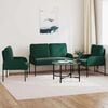 vidaXL Sofa Sets 3 pcs Dark Green 115 x 56 x 80 cm Plywood