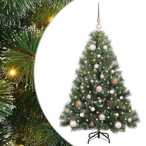 vidaXL Artificial Christmas Tree with 150 LEDs Green 120 cm PE and PVC