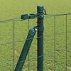 vidaXL Fence with Post Green 1.2 x 10 m Steel and PVC