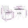 vidaXL Garden Dining Set 7 pcs Black Aluminium