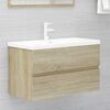 vidaXL Bathroom Furniture Set Sonoma Oak Engineered Wood
