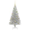 vidaXL Christmas Tree with 150 LEDs with Stand Silver 120 cm PET