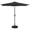 vidaXL Garden Parasol with LED Lights and Base 2.7 x 2.7 m Polyester