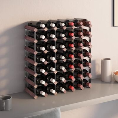 vidaXL Wine Rack for 42 Bottles Brown Solid Wood Pine