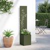 vidaXL Garden Privacy Screen Olive green 32 x 140 cm Cold-rolled steel