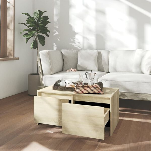 vidaXL Coffee Table Sonoma Oak 90x50x41.5 cm Engineered Wood