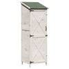 vidaXL Garden Shed White 59.5 x 56 x 176.5 cm Solid Fir Wood