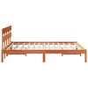 vidaXL Bed Frame with Headboard Brown 160 x 200 cm Solid Pine wood