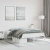 vidaXL Metal Bed Frame without Mattress White 135x190cm